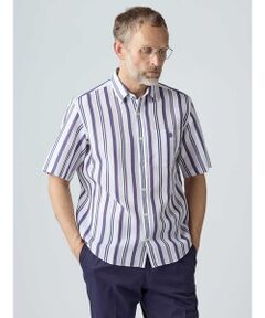 Aquascutum / アクアスキュータム シャツ・ブラウス | 【KING SIZE】Waffle Multi Stripe Short Sleeve Shirt