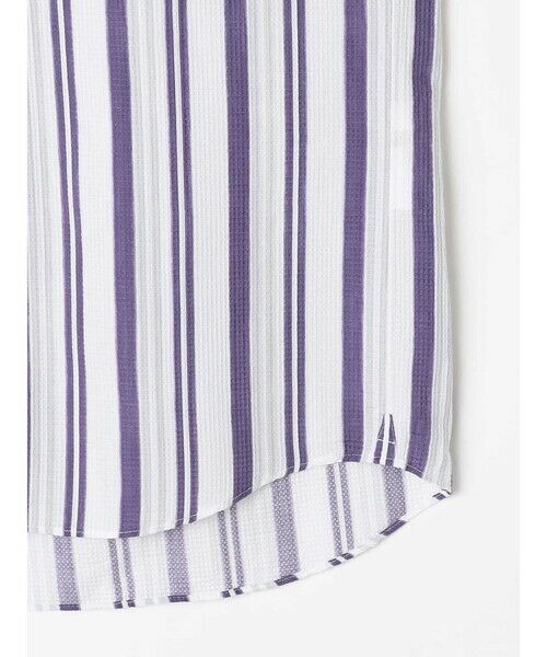 Aquascutum / アクアスキュータム シャツ・ブラウス | 【KING SIZE】Waffle Multi Stripe Short Sleeve Shirt | 詳細10
