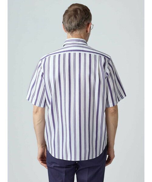 Aquascutum / アクアスキュータム シャツ・ブラウス | 【KING SIZE】Waffle Multi Stripe Short Sleeve Shirt | 詳細4