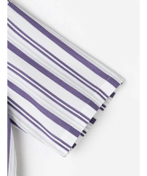Aquascutum / アクアスキュータム シャツ・ブラウス | 【KING SIZE】Waffle Multi Stripe Short Sleeve Shirt | 詳細9