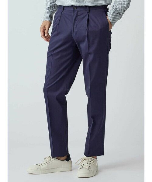 Aquascutum / アクアスキュータム スラックス・ドレスパンツ | 【KING SIZE】One Wash Stretch Chino Pants(ネイビー)