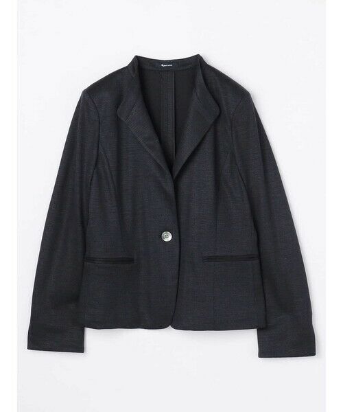 Aquascutum / アクアスキュータム テーラードジャケット | ラミーカノコ スタンドジャケット（ﾈｲﾋﾞｰ）