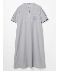 Aquascutum / アクアスキュータム ドレス | クレスト刺繍サッカードレス