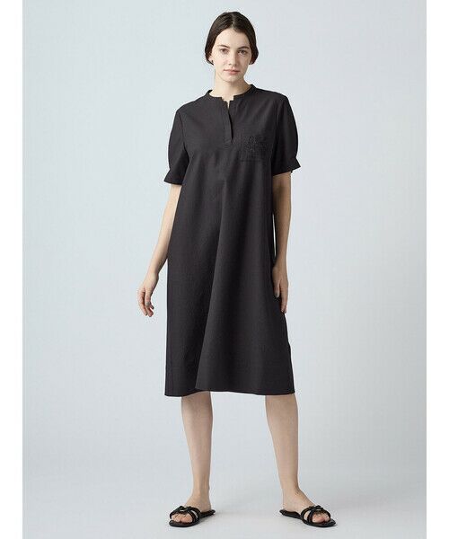 Aquascutum / アクアスキュータム ドレス | クレスト刺繍サッカードレス | 詳細2