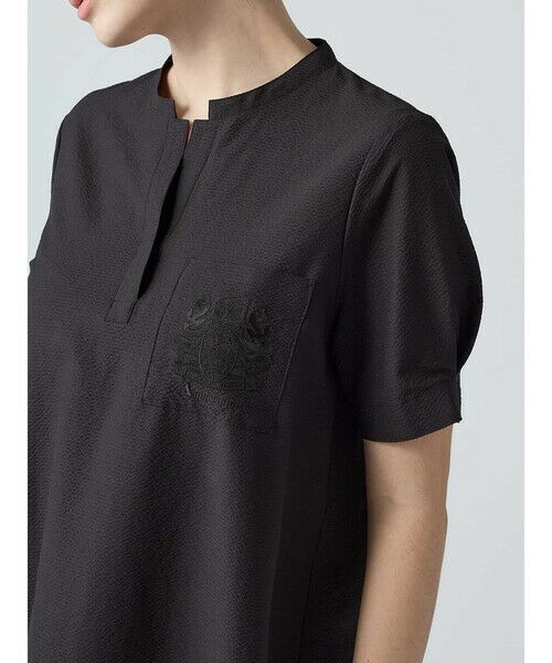 Aquascutum / アクアスキュータム ドレス | クレスト刺繍サッカードレス | 詳細3