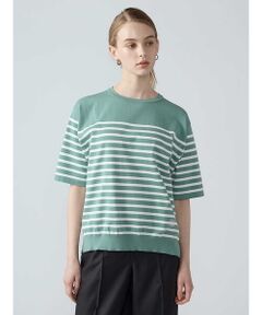 Aquascutum / アクアスキュータム ニット・セーター | ストレッチボーダーニット
