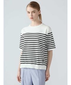 Aquascutum / アクアスキュータム ニット・セーター | ストレッチボーダーニット