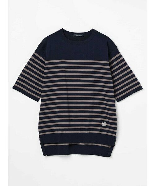Aquascutum / アクアスキュータム ニット・セーター | ストレッチボーダーニット（ﾈｲﾋﾞｰ）
