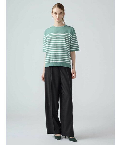 Aquascutum / アクアスキュータム ニット・セーター | ストレッチボーダーニット | 詳細2