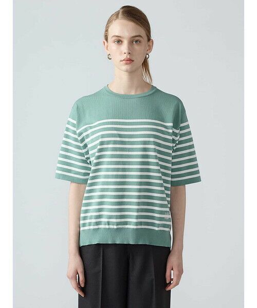 Aquascutum / アクアスキュータム ニット・セーター | ストレッチボーダーニット | 詳細3