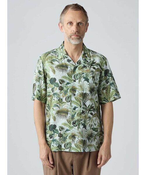 Aquascutum / アクアスキュータム シャツ・ブラウス | Kew Garden Print Short Sleeve Outer Shirt | 詳細2
