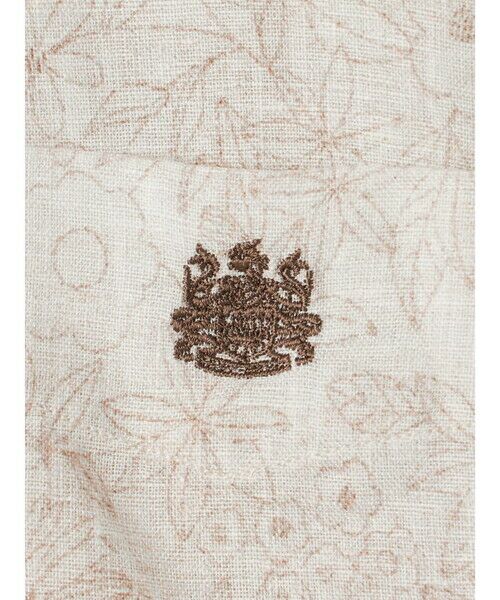 Aquascutum / アクアスキュータム シャツ・ブラウス | Linen Floral Print Short Sleeve Outer Shirt | 詳細11