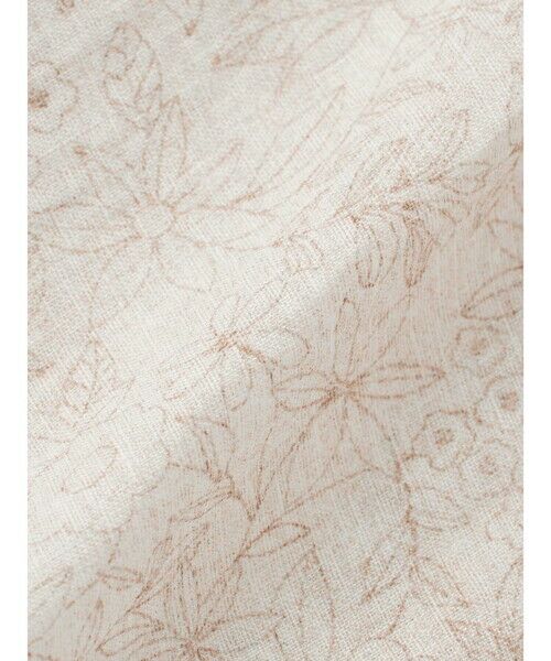 Aquascutum / アクアスキュータム シャツ・ブラウス | Linen Floral Print Short Sleeve Outer Shirt | 詳細12