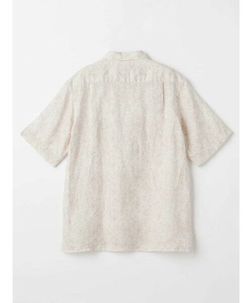 Aquascutum / アクアスキュータム シャツ・ブラウス | Linen Floral Print Short Sleeve Outer Shirt | 詳細7