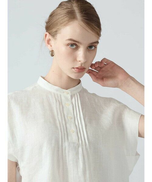 Aquascutum / アクアスキュータム シャツ・ブラウス | ノーザンリネンフレンチブラウス（ﾎﾜｲﾄ）
