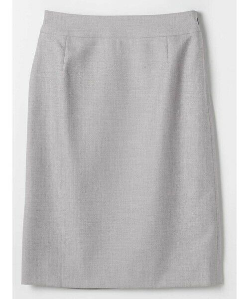Aquascutum / アクアスキュータム ミニ・ひざ丈スカート | 【セットアップ対応】シャークスキンスカート（ｸﾞﾚｰ）