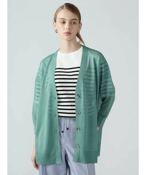 Aquascutum / アクアスキュータム ニット・セーター | LEVITAシアーカーディガン | 詳細8