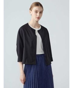 Aquascutum / アクアスキュータム テーラードジャケット | ミニリップストップノーカラージャケット