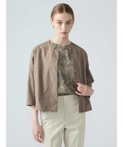 Aquascutum / アクアスキュータム テーラードジャケット | ミニリップストップノーカラージャケット