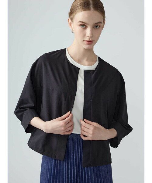 Aquascutum / アクアスキュータム テーラードジャケット | ミニリップストップノーカラージャケット | 詳細1