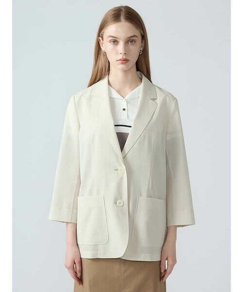 Aquascutum / アクアスキュータム テーラードジャケット | シアーニットジャケット | 詳細2