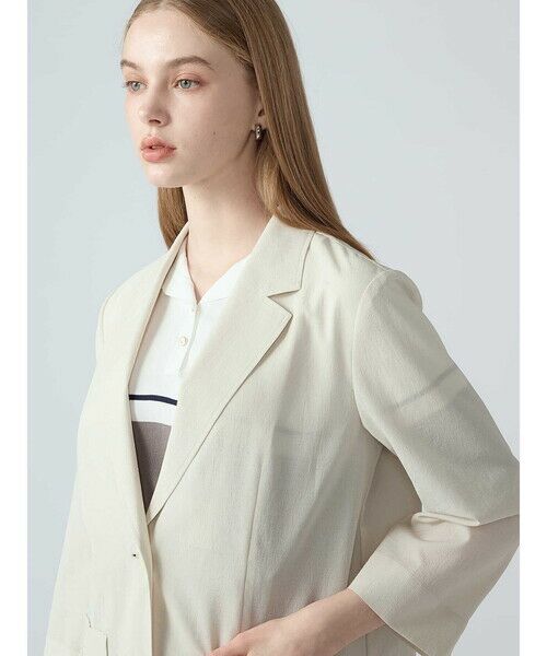 Aquascutum / アクアスキュータム テーラードジャケット | シアーニットジャケット | 詳細5