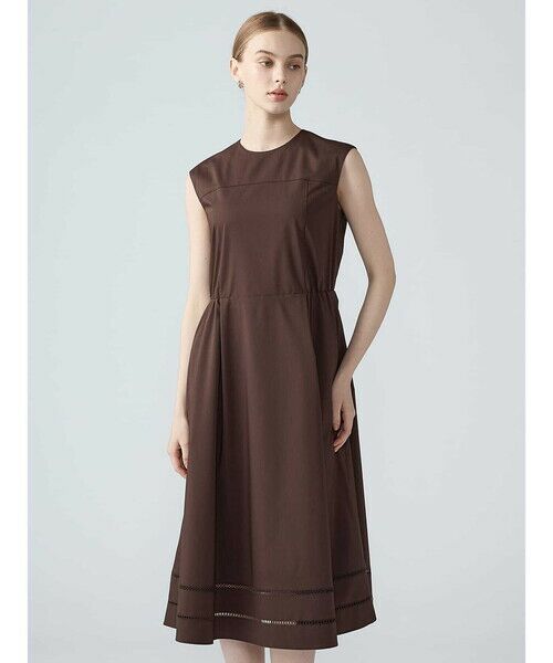 Aquascutum / アクアスキュータム ドレス | ハシゴレースドレス（ﾌﾞﾗｳﾝ）
