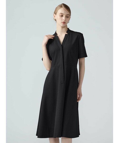 Aquascutum / アクアスキュータム ドレス | サッカートリコットドレス（ﾌﾞﾗｯｸ）