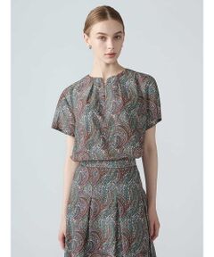 Aquascutum / アクアスキュータム シャツ・ブラウス | 【セットアップ対応】ペイズリープリントブラウス