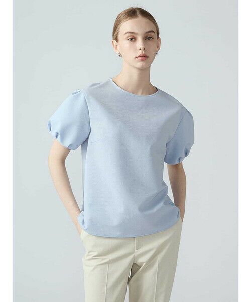 Aquascutum / アクアスキュータム シャツ・ブラウス | サッカーストレッチブラウス（ﾍﾟｰﾙﾌﾞﾙｰ）