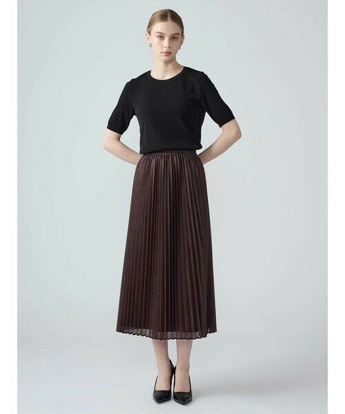 Aquascutum / アクアスキュータム ミニ・ひざ丈スカート | デニムライクプリーツスカート | 詳細5