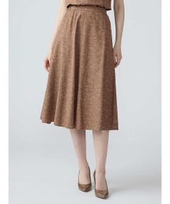 Aquascutum / アクアスキュータム ミニ・ひざ丈スカート | 【セットアップ対応】ボタニカルジャガードスカート