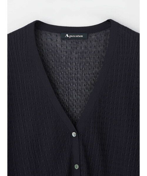 Aquascutum / アクアスキュータム ニット・セーター | 【アンサンブル対応】シアーケーブルカーディガン | 詳細11