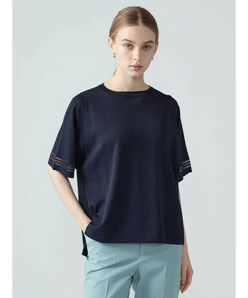 Aquascutum / アクアスキュータム ニット・セーター | シアースリーブニット（ﾈｲﾋﾞｰ）