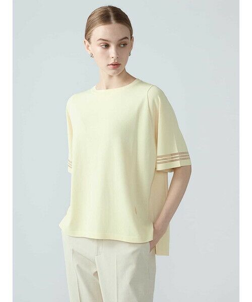 Aquascutum / アクアスキュータム ニット・セーター | シアースリーブニット（ｲｴﾛｰ）