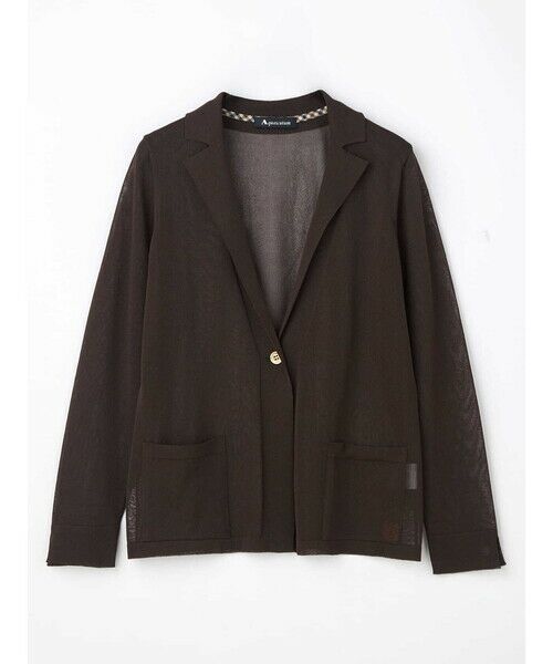 Aquascutum / アクアスキュータム ニット・セーター | シアーニットジャケット | 詳細2