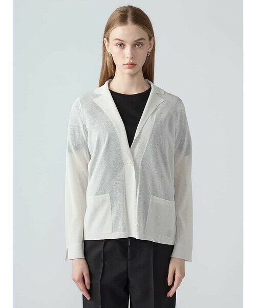 Aquascutum / アクアスキュータム ニット・セーター | シアーニットジャケット | 詳細5