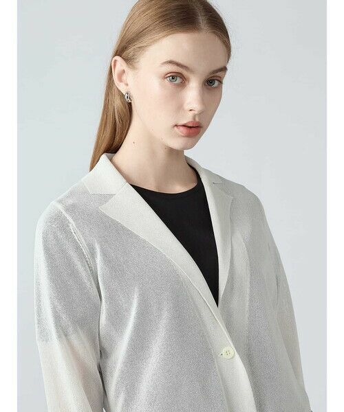 Aquascutum / アクアスキュータム ニット・セーター | シアーニットジャケット | 詳細8