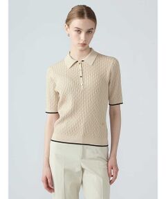 Aquascutum / アクアスキュータム ニット・セーター | ケーブルポロニット