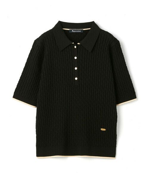 Aquascutum / アクアスキュータム ニット・セーター | ケーブルポロニット | 詳細14