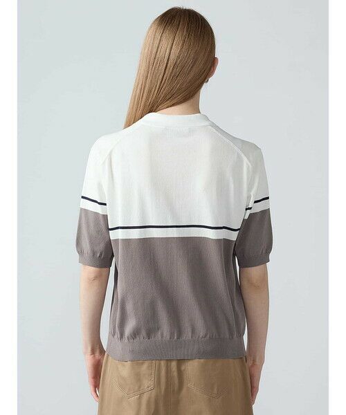 Aquascutum / アクアスキュータム ニット・セーター | バイカラーポロニット | 詳細4
