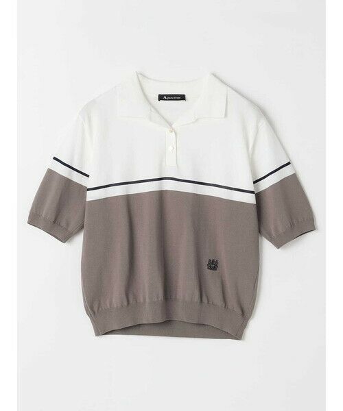 Aquascutum / アクアスキュータム ニット・セーター | バイカラーポロニット | 詳細6