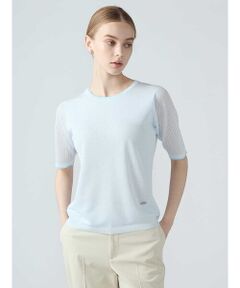 Aquascutum / アクアスキュータム ニット・セーター | 【アンサンブル対応】シアーケーブルプルオーバー