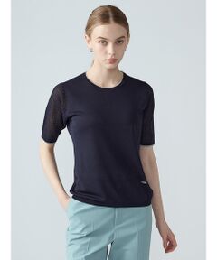 Aquascutum / アクアスキュータム ニット・セーター | 【アンサンブル対応】シアーケーブルプルオーバー