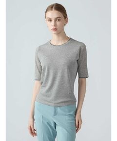 Aquascutum / アクアスキュータム ニット・セーター | 【アンサンブル対応】シアーケーブルプルオーバー