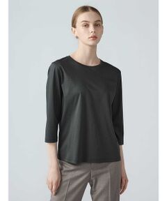Aquascutum / アクアスキュータム カットソー | スーピマスムース七分袖Tシャツ