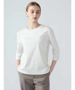 Aquascutum / アクアスキュータム カットソー | スーピマスムース七分袖Tシャツ