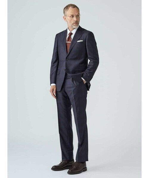 Aquascutum / アクアスキュータム セットアップ | Navy Coloured Check Suit | 詳細1
