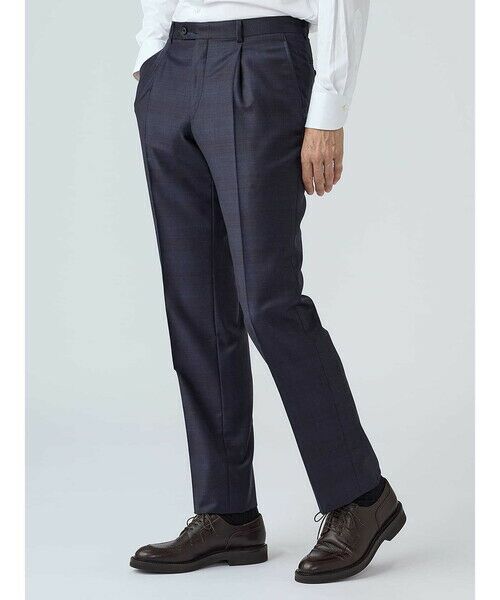 Aquascutum / アクアスキュータム セットアップ | Navy Coloured Check Suit | 詳細5
