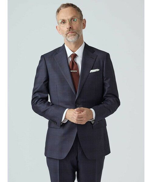 Aquascutum / アクアスキュータム セットアップ | Navy Coloured Check Suit | 詳細6